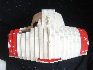Illustration for article titled Crazy Guy Making Huge Minifig Scale Lego Corellian Corvette